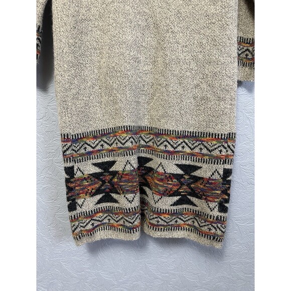 Kamana Size Small Southwestern Long Cardigan Sweater H23 - Picture 6 of 8